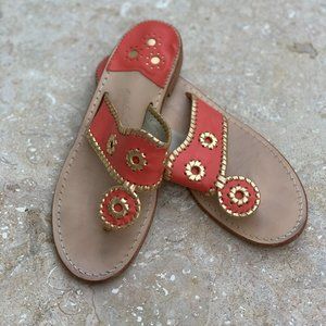 Peach & Gold Palm Beach Jack Rogers Size 9